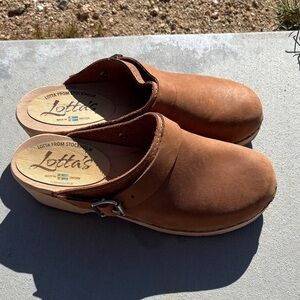 Lotta From Stockholm Brown Leather Clogs